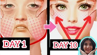 100�fective Face Lifting Exercise For JAWLINE VSHAPED SAGGING CHEEKS Look 10 Years Younger [upl. by Publias622]