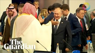 Putin and Saudi crown prince highfive at G20 summit [upl. by Nomahs]