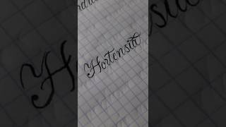 Hortensia hortensia lettering caligrafia calligraphy letracursiva letrabonita [upl. by Zamir613]