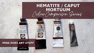 Caput Mortuum  Hematite Colours  Colour Comparison Series  Mina Does Art Stuff [upl. by Andrel]