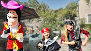 Trin and Madison Go On a Pirate Treasure Hunt [upl. by Yrrak]