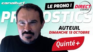 Pronostic Quinté et des courses PMU du Dimanche 13 octobre 2024  En partenariat avec GenybetTurf [upl. by Ludmilla985]