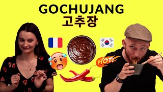 Des français goûtent aux pâtes de PIMENT coréennes Gochujang 🌶🥵 pour la première fois [upl. by Yeblehs]