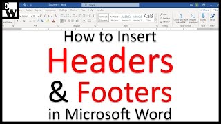 How to Insert Headers and Footers in Microsoft Word [upl. by Cora]