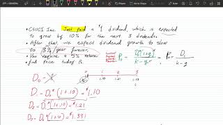 Multistage dividend growth using constant perpetual growth model [upl. by Odraner]