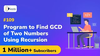 Program to find GCD of two numbers using recursion  Functions in C Programming  C Programming [upl. by Nelav]