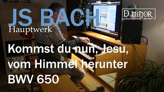 JS BACH  Kommst du nun Jesu vom Himmel herunter BWV 650  Hauptwerk Obervellach [upl. by Leviram]