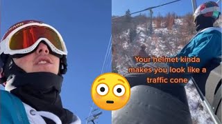 EMBARASSING PEOPLE ON THE SKI LIFT [upl. by Vergil423]