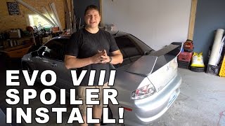 INSTALLING AN EVO 8 SPOILER W TRUNK [upl. by Adorl]