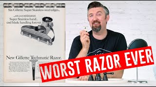 Razor Archive Gillette Techmatic the WORST Razor Gillette Ever Made [upl. by Oicnedif]