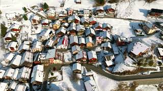 Leventina in the snow  Airolo town Madrano and Valle [upl. by Eberta]