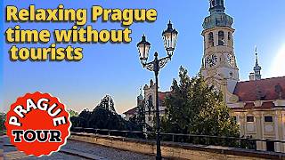 Morning in Prague Quiet Streets and Bird Trills PohořelecHradčanskénáměstí ASMR Walk [upl. by Cerelia]