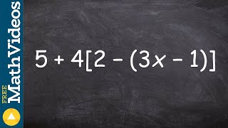 How to simplify an expression when a parenthesis is inside of brackets 5423x1 [upl. by Sanborn]