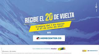 Con tu tarjeta Crédito Fácil CODENSA recibe el 20 de devolución comprando en Homecenterco [upl. by Aniraad]