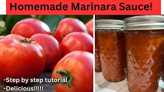 How To Make amp Can Marinara Sauce From Fresh Tomatoes  Step by step tutorial  DELICIOUS [upl. by Uyekawa]