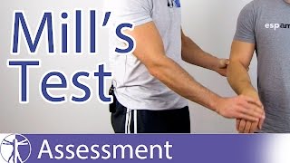 Mills Test  Lateral Epicondylitis or Tennis Elbow [upl. by Eive332]