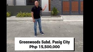 Quick Tour 1  Modern Contemporary House for Sale in Greenwoods Subdivision Pasig City [upl. by Ahsasal]