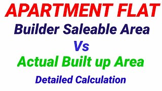 Apartment Builder Saleable Price Vs Actual Price  Carpet Area Super Builtup area Built up area [upl. by Andriette]