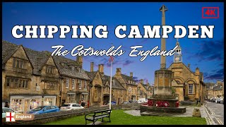 Chipping Campden English Village Walk 4k  Rainy Evening Walking in The Cotswolds Countryside [upl. by Salta]