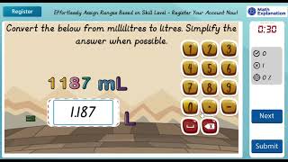 Conversion of metrics  Millilitres to litres  Math Explanation [upl. by Brandice]
