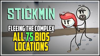 Henry Stickmin Fleeing the Complex All Bios Locations Roll Call Achievement [upl. by Eimmot]