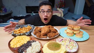 I Cooked POPEYES WHOLE MENU At Home  MUKBANG [upl. by Wadsworth]