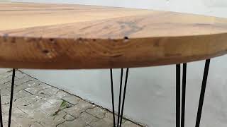 Round table made of reclaimed oak [upl. by Ettesoj]