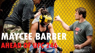 Maycee Barber Final Rounds Ahead of UFC 246 [upl. by Enneirb62]