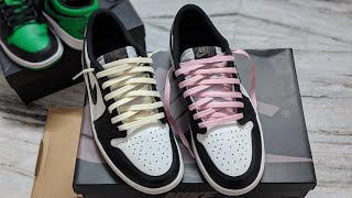 HOW TO LACE AIR JORDAN 1 LOW OG quotMOCHAquot laceswap jordan1low sneakers [upl. by Emiline]