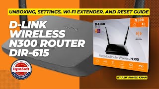 DLink Wireless N300 Router DIR615 Unboxing Setting reset [upl. by Gusta397]