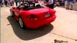 Dodge Viper SRT10 vs F16 Fighter Jet [upl. by Ahsinal]