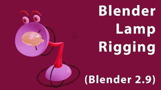 Blender 29 Lamp riggin  setting armature and controls [upl. by Eurydice661]