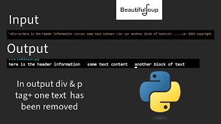 Select or delete a particular div or paragraph tag from HTML content using beautiful soup in python [upl. by Ajup922]