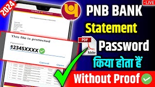 PNB Account Statement Pdf Password  Punjab National Bank Statement Pdf Password  Pdf Password [upl. by Sullivan473]