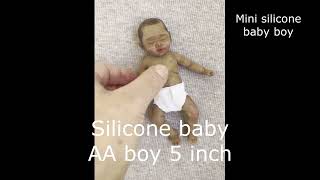 Silicone baby AA boy 5 inch realistic by Kovalevadoll [upl. by Assirok518]