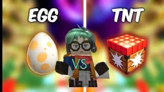 Chicken Egg Bomb Vs TNT in Bedwars  Blockman Go Bedwars [upl. by Nyrraf]