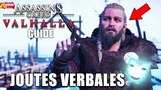 ASSASSINS CREED VALHALLA  JOUTES VERBALES EMPLACEMENT amp SOLUTION GUIDE Maîtrise du slam wesh [upl. by Asset]