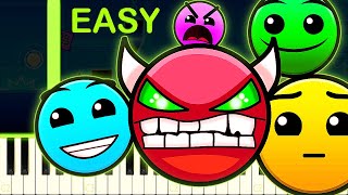 10 GEOMETRY DASH LEVEL SONGS ON PIANO [upl. by Nabi]