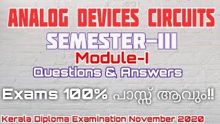 3031 Analog Devices and Circuits Module1Questions and Answers Part1 [upl. by Nytsirc188]