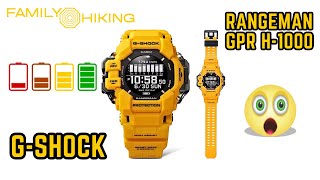 GSHOCK RANGEMAN GPRH1000  Battery life gshock watch casio smartwatch action [upl. by Annahsat]