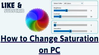 How to Change Saturation on PC [upl. by Meta]