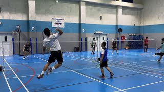 James  Prial VS Kev  Cris Edd  Badmintoinks  18 June 2024  Badminton Queuing  Doha Qatar [upl. by Esilrac187]