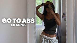 GO TO AB WORKOUT  10 min no music just beeps  Océane Andréa [upl. by Nevaj]