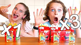 I ATE 3x MY SISTERS DIET FOR A DAY Challenge w The Norris Nuts [upl. by Nomihs]