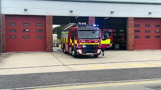 Suffolk Fire amp Rescue Ipswich East Fire Station responding [upl. by Ibba]