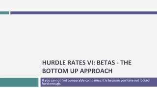 Session 10 Estimating Hurdle Rates  Bottom up Betas [upl. by Thrift]