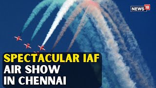 Chennai IAF Air Show Live  IAFs Spectacular Air Show At Marina Beach For 92nd Anniversary  N18L [upl. by Verne]