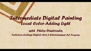 Digital Painting Light amp Color Demo Student Paint Over [upl. by Atinar976]