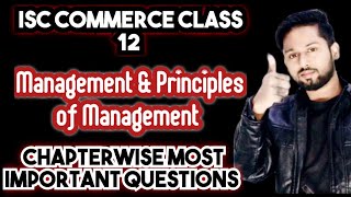 Commerce Class 12 ISC Important questions  Management class 12 ISC Important questions  ISC 2024 [upl. by Shalna]