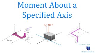 Moment About a Specified Axis  Mechanics Statics  Learn to Solve Any Question [upl. by Dinsmore]